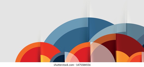 Fondo abstracto de diseño geométrico - círculos, vector