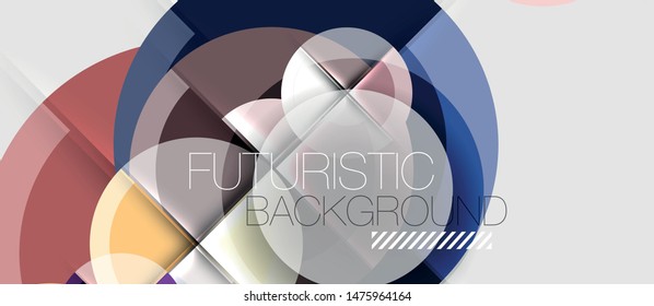 Fondo abstracto de diseño geométrico - círculos, vector
