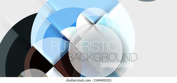 Fondo abstracto de diseño geométrico - círculos, plantilla de negocio moderna