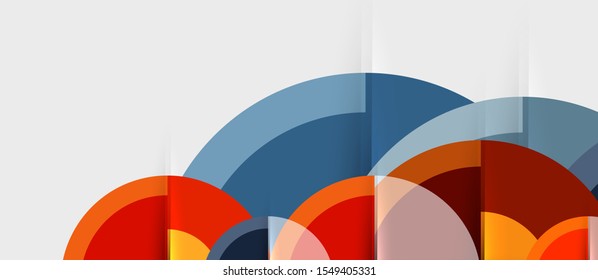 Geometric design abstract background - circles, vector