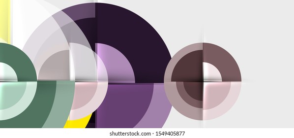 Geometric design abstract background - circles, modern business template