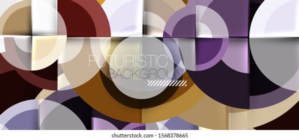 Fondo abstracto de diseño geométrico - círculos, plantilla de negocio moderna