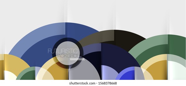 Geometric design abstract background - circles, modern business template