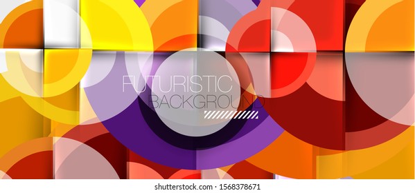 Abstrakter geometrischer Hintergrund - Kreise, Vektorgrafik