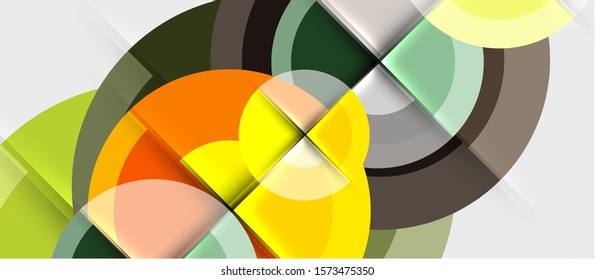 Fondo abstracto de diseño geométrico - círculos, vector