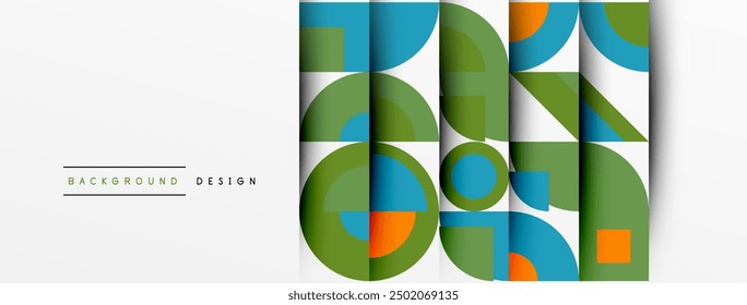 Geometrisches Design abstrakter Hintergrund - Kreise Quadrate