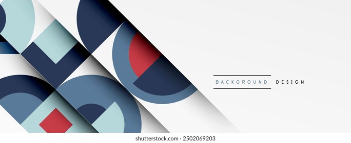 Geometric design abstract background - circles squares
