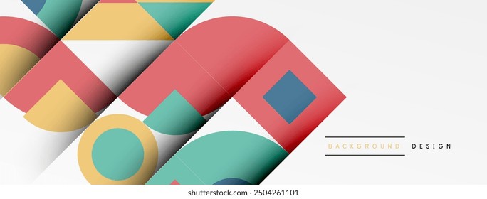 Geometrisches Design abstrakter Hintergrund - Kreise Quadrate