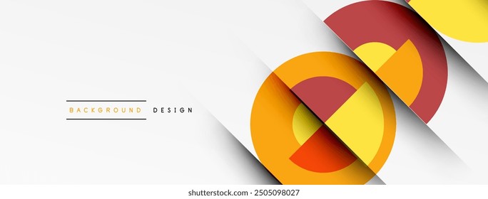 Geometric design abstract background - circles squares