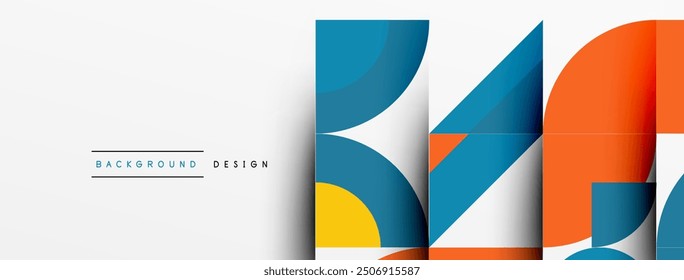 Geometric design abstract background - circles squares