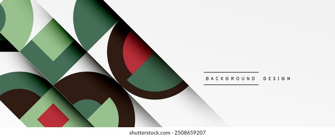 Geometric design abstract background - circles squares