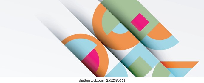 Geometrisches Design abstrakter Hintergrund - Kreise Quadrate
