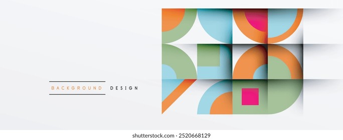Geometrisches Design abstrakter Hintergrund - Kreise Quadrate