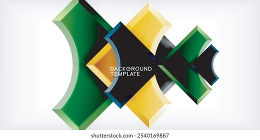 Fondo abstracto de diseño geométrico - círculos y triángulos
