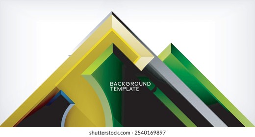 Geometric design abstract background - circles and triangles