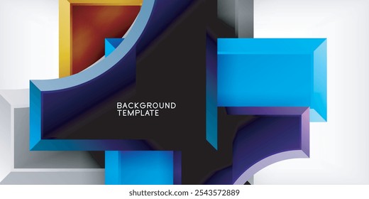 Geometric design abstract background - circles and triangles