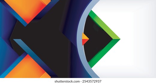 Geometric design abstract background - circles and triangles