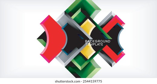 Plano de fundo abstrato de design geométrico - círculos e triângulos