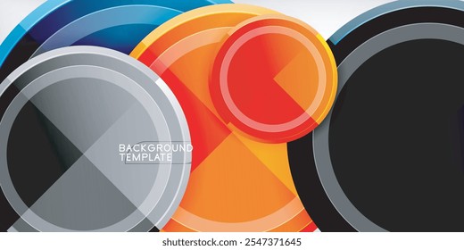 Fondo abstracto de diseño geométrico - círculos
