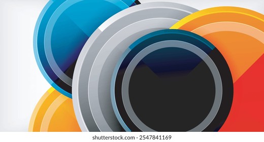 Geometric design abstract background - circles