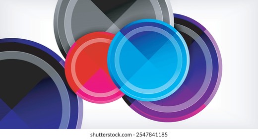 Geometric design abstract background - circles