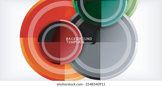 Plano de fundo abstrato de design geométrico - círculos