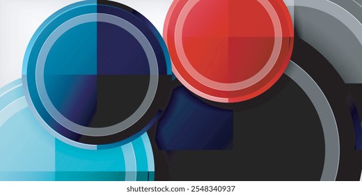 Fondo abstracto de diseño geométrico - círculos