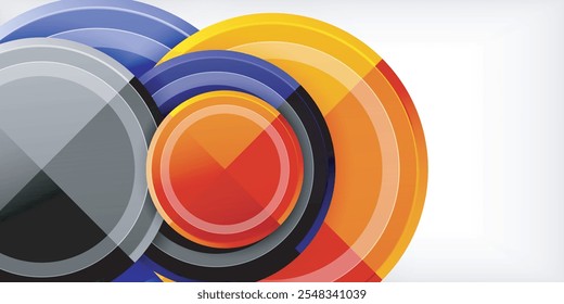 Geometric design abstract background - circles