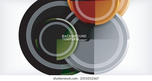 Fondo abstracto de diseño geométrico - círculos
