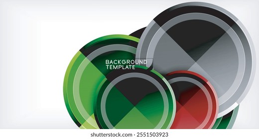 Plano de fundo abstrato de design geométrico - círculos