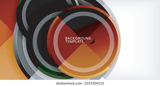 Geometric design abstract background - circles