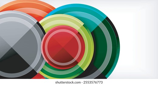 Geometric design abstract background - circles