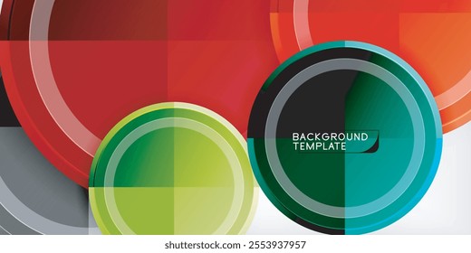 Geometric design abstract background - circles