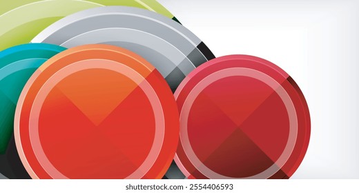 Geometric design abstract background - circles