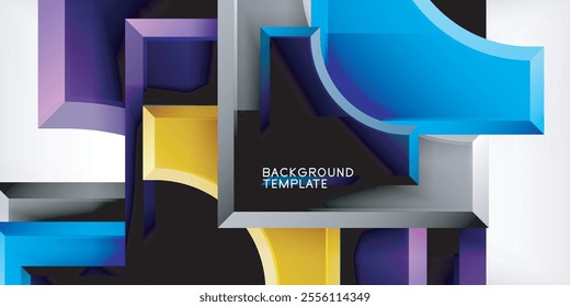 Geometric design abstract background - circles and triangles