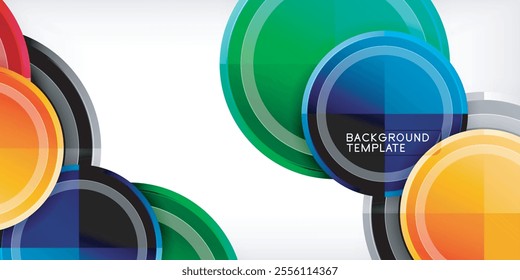 Geometric design abstract background - circles