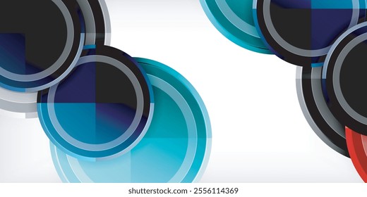 Geometric design abstract background - circles
