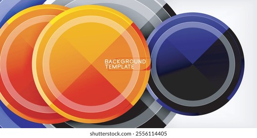 Geometric design abstract background - circles