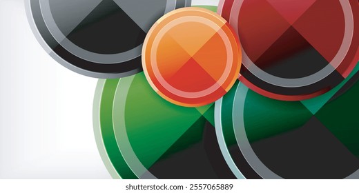 Geometric design abstract background - circles