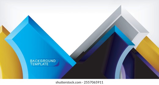 Geometric design abstract background - circles and triangles