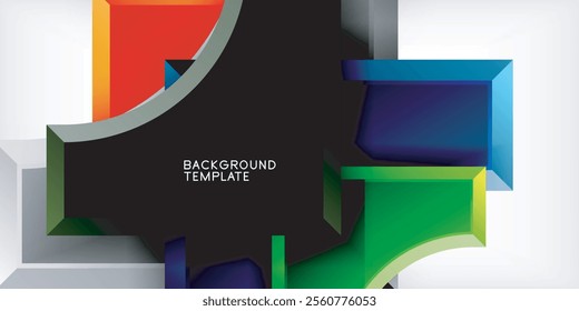 Geometric design abstract background - circles and triangles