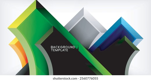 Geometric design abstract background - circles and triangles