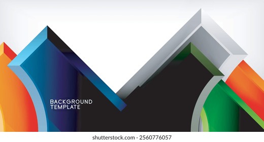 Geometric design abstract background - circles and triangles