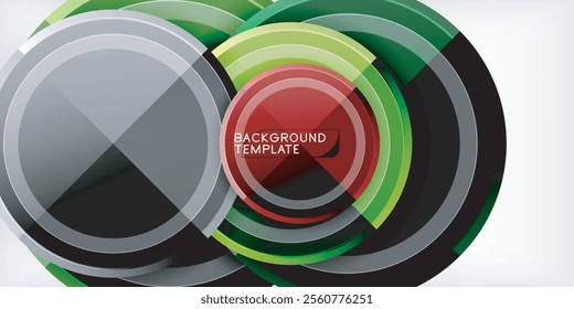 Geometric design abstract background - circles