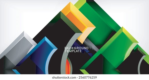 Geometric design abstract background - circles and triangles