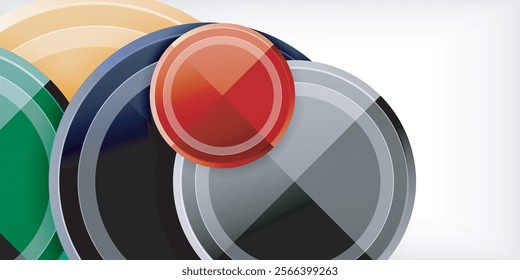 Geometric design abstract background - circles