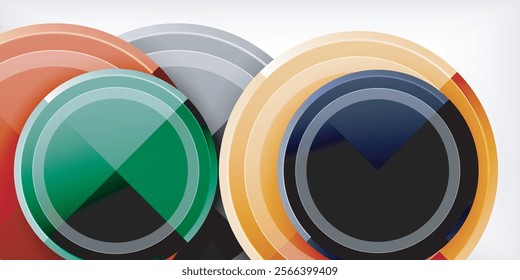 Geometric design abstract background - circles