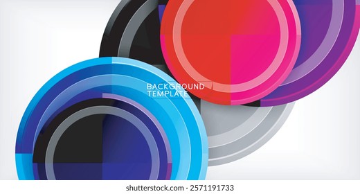 Geometric design abstract background - circles