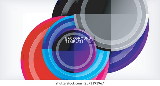 Geometric design abstract background - circles