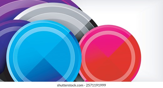 Geometric design abstract background - circles
